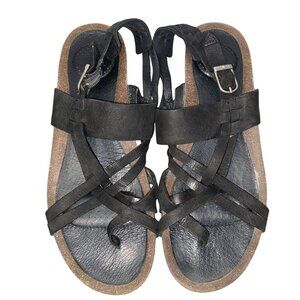 TEVA Ysidro black nubuck leather strappy sandal shoes women’s 10 outdoor active